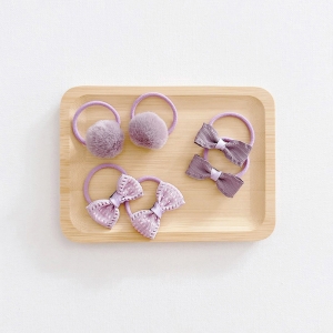 Girl Hair Tie Bow Fur Ball CNY Set (GPT6400)